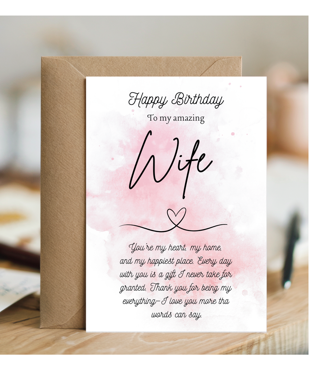 Gold Happy Birthday Wife