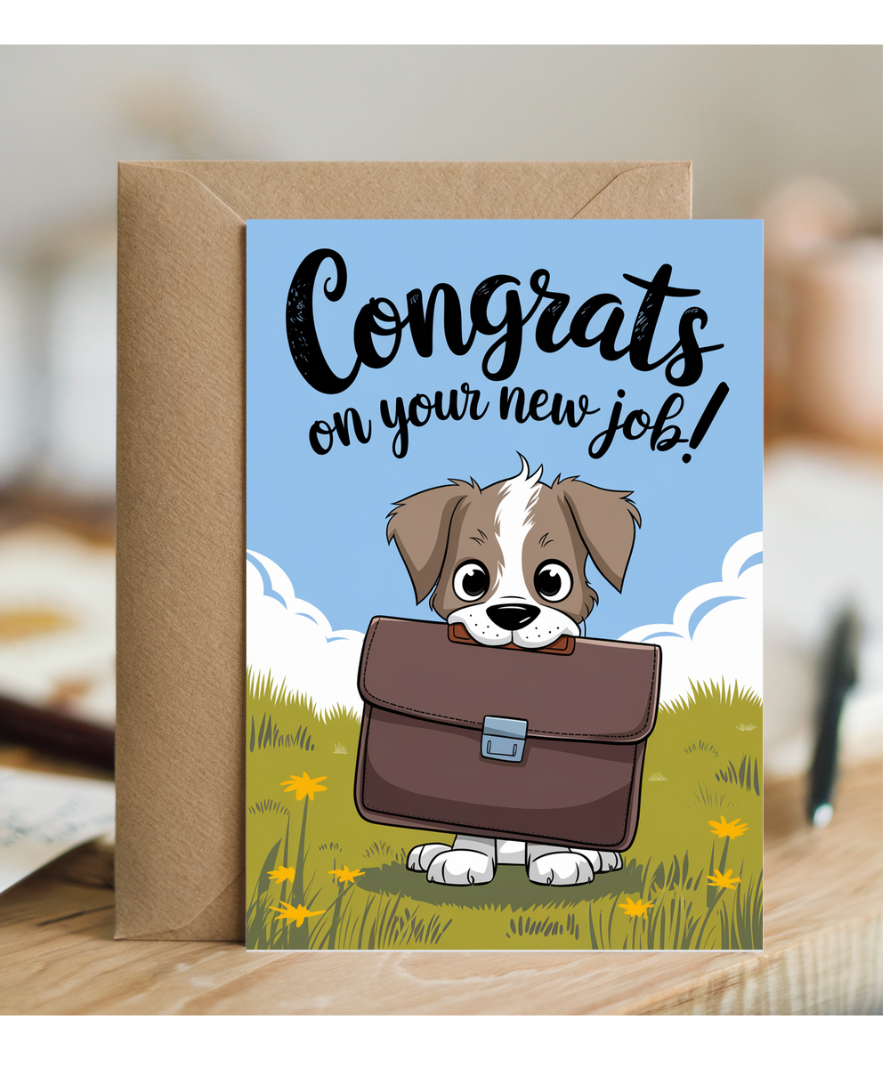 New Job - Puppy with a Briefcase