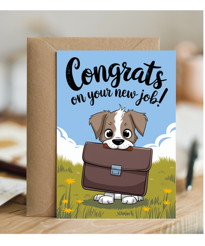 New Job - Puppy with a Briefcase