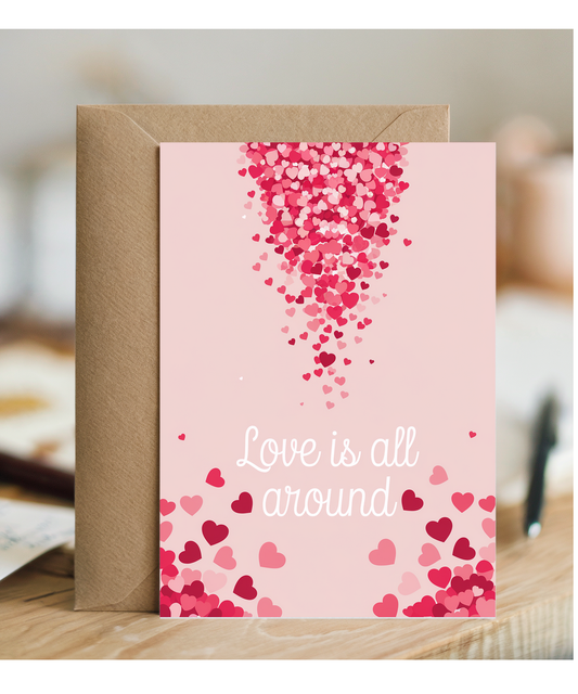 Anniversary Card for husband wife Love Is All Around