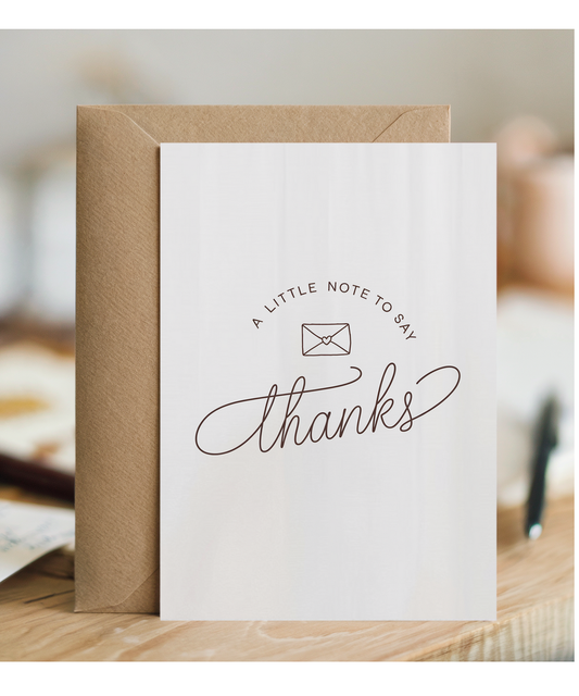 A Little Note to Say Thanks Card