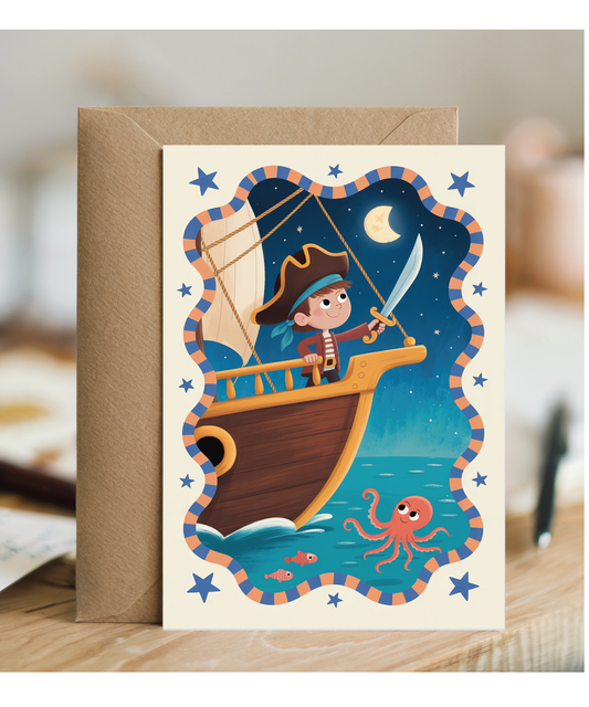 little boy as a pirate