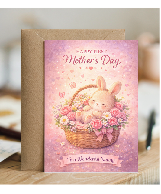 Happy Mother's Day to a wonderful Nanny, adorable bunny