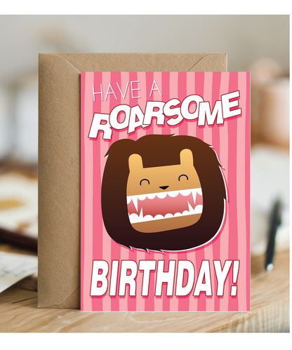 Kids Pink Have a Raorsome Birthday