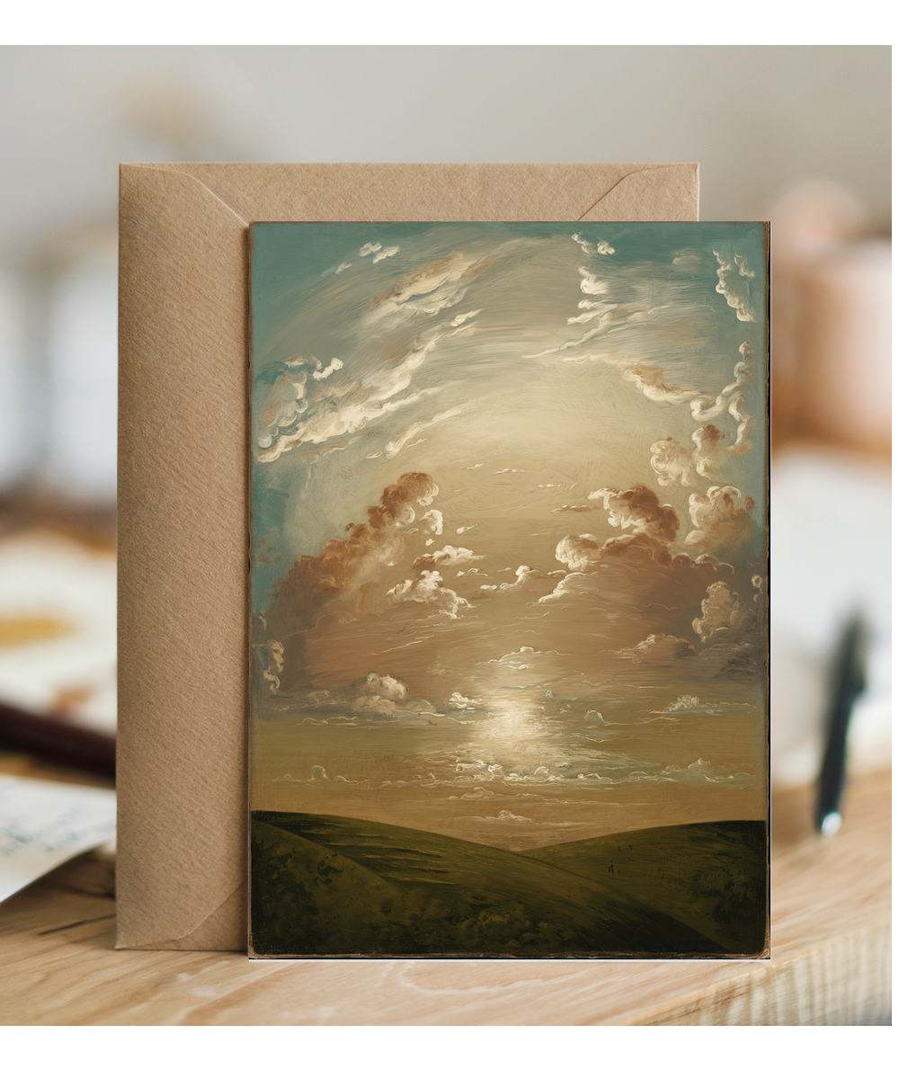 Old Master Painting Card soft rolling hills