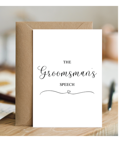 The Groomsmens speech