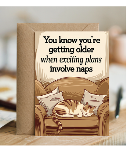 Happy Birthday Card Exciting Plans Involve Naps