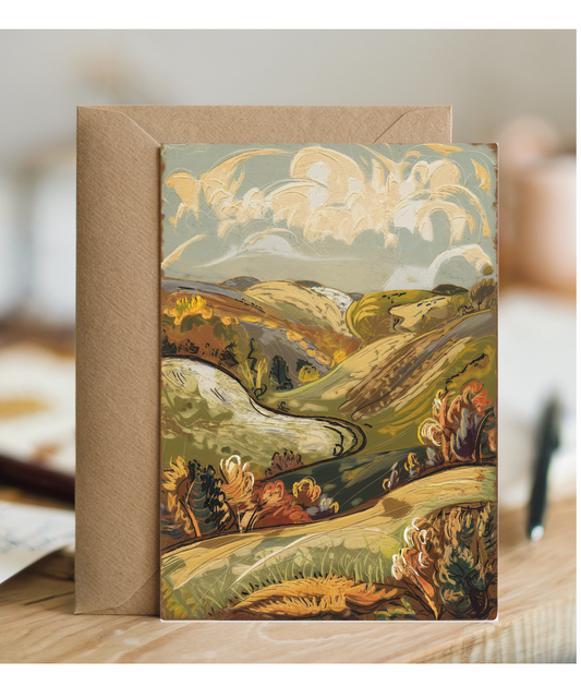 Rolling Hills Painting Card