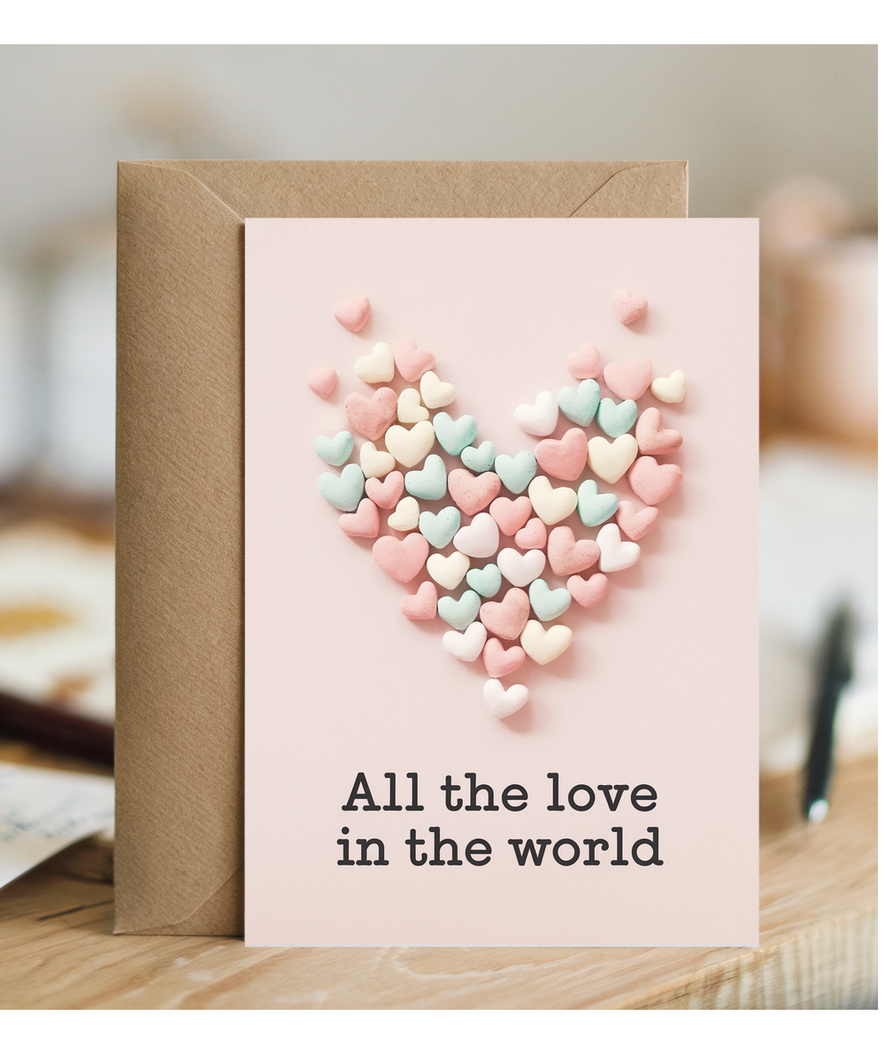 Anniversary Card for husband wife All the Love in the World