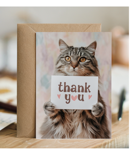 Thank You with Cat with a ThankwithYou Card