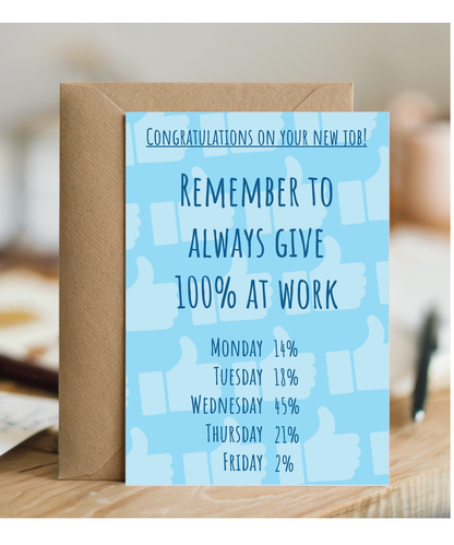 Remember to always give 100% at work
