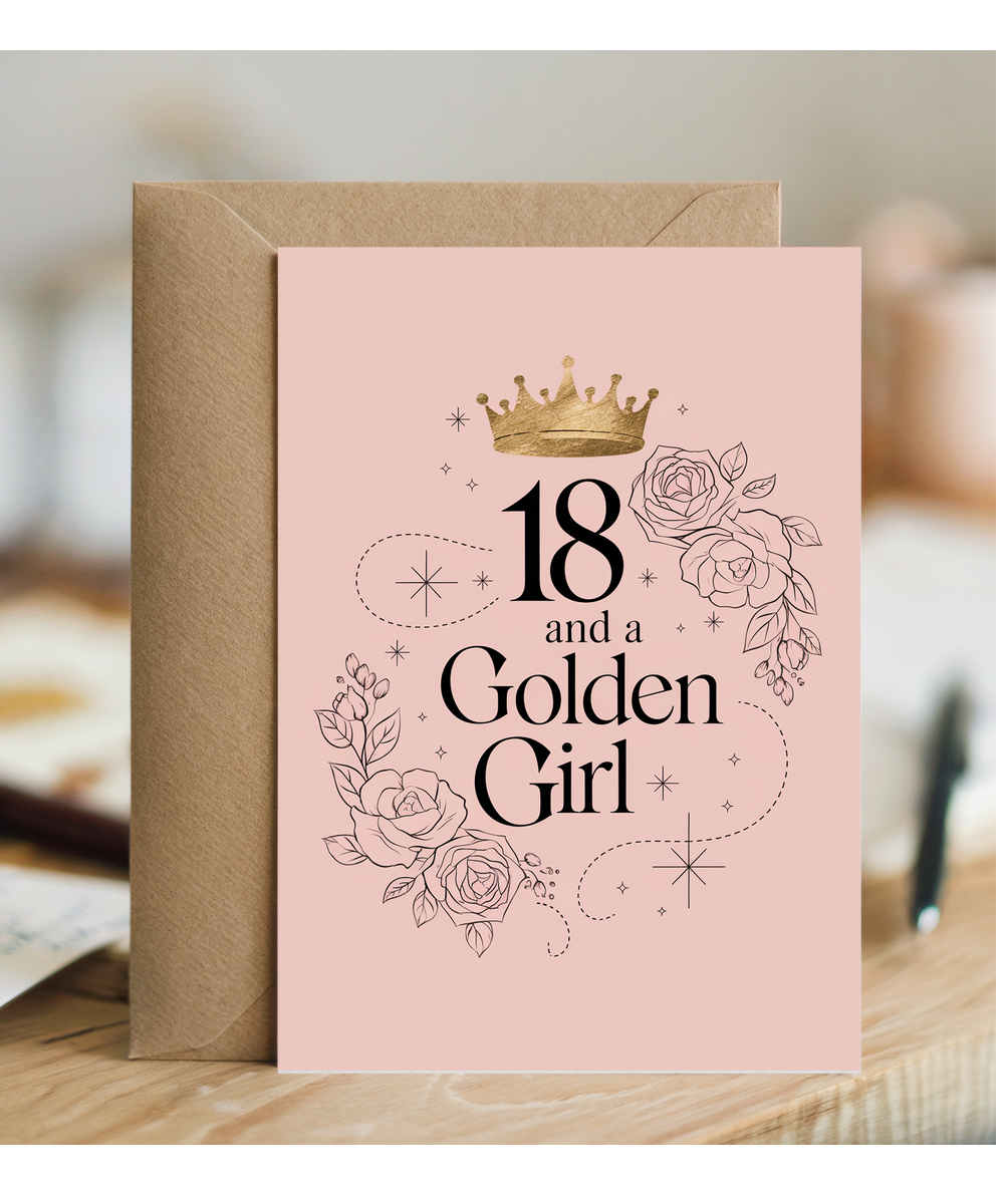 18th Birthday Card for her and a Golden Girl