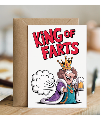 Hilarious Birthday Card for the Mr Husband Boyfriend Partner King of Farts
