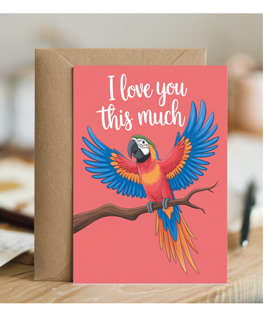 Valentines Day CardI Love you this much