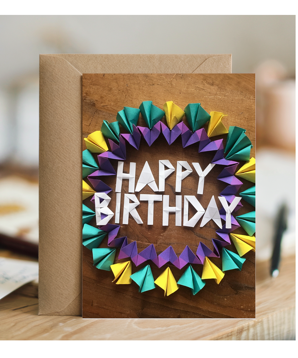 Colorful Origami-Inspired Triangles