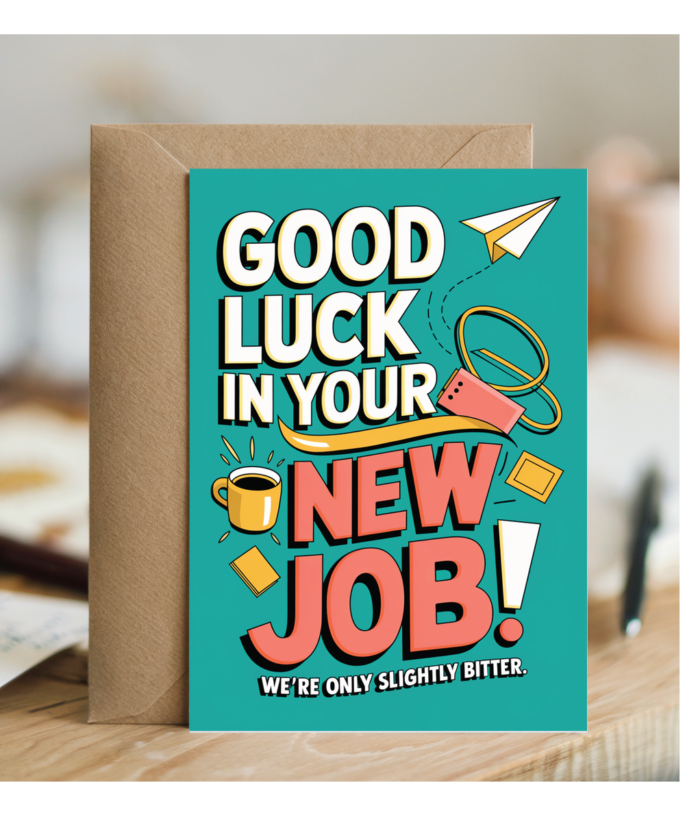 Good luck at your new job we're only slightly bitter