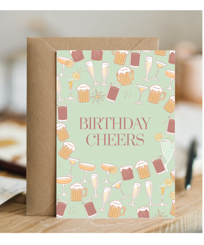 Birthday Cheers Card for Man Beer ipa larger
