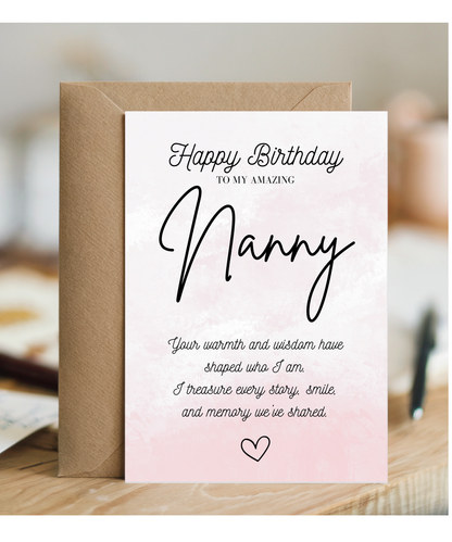 Gold Happy Birthday Nanny