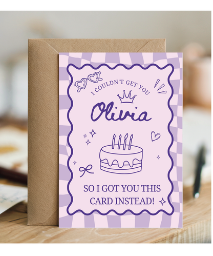 I couldn't get you Olivia so I got you this card