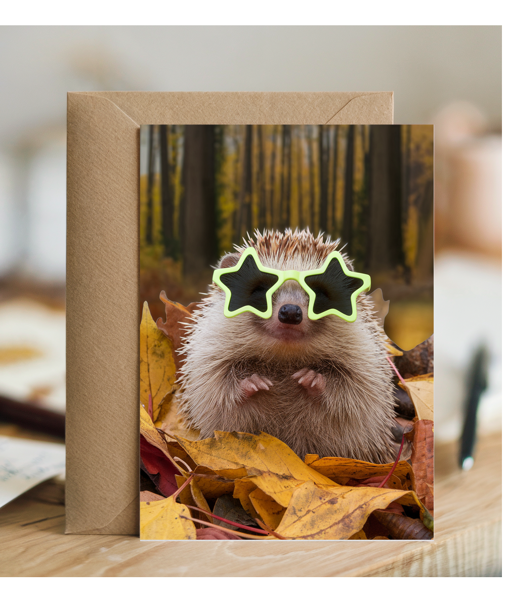 Hedgehog in Party Shades