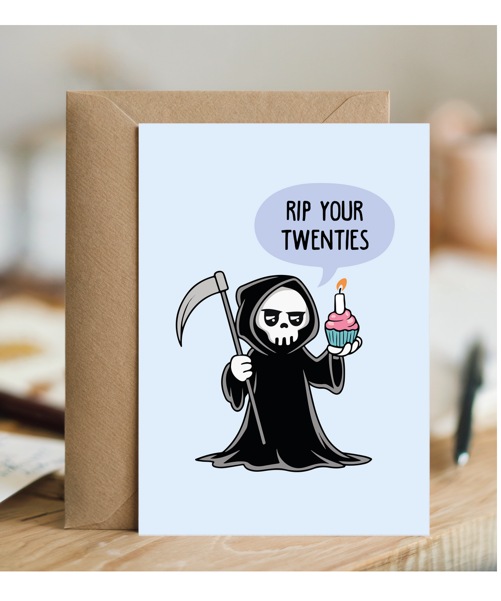 Happy Birthday Card Turning 30 and RIP Your Twenties
