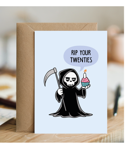 Happy Birthday Card Turning 30 and RIP Your Twenties