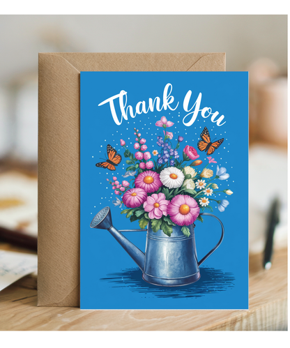 Thank You Watering Can Flower Bouquet