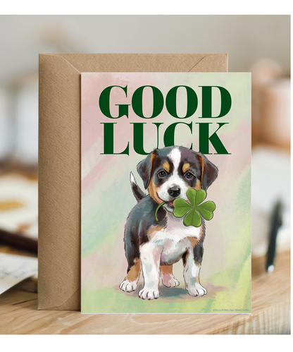 Good Luck - Puppy with a Lucky Charm
