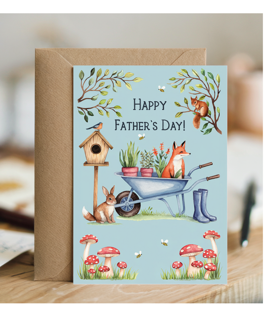 Happy Fathers Day Garden Scene