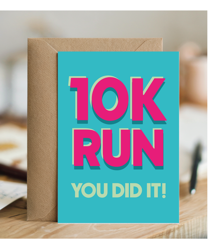 Well Done Card for Runners Milestone Completing 10km Run