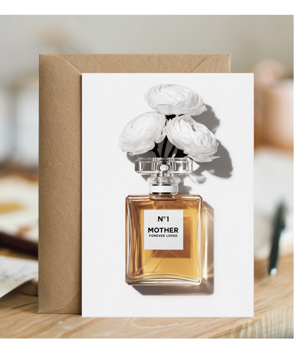 Luxury Mother Card Perfume and Flowers Forever Loved