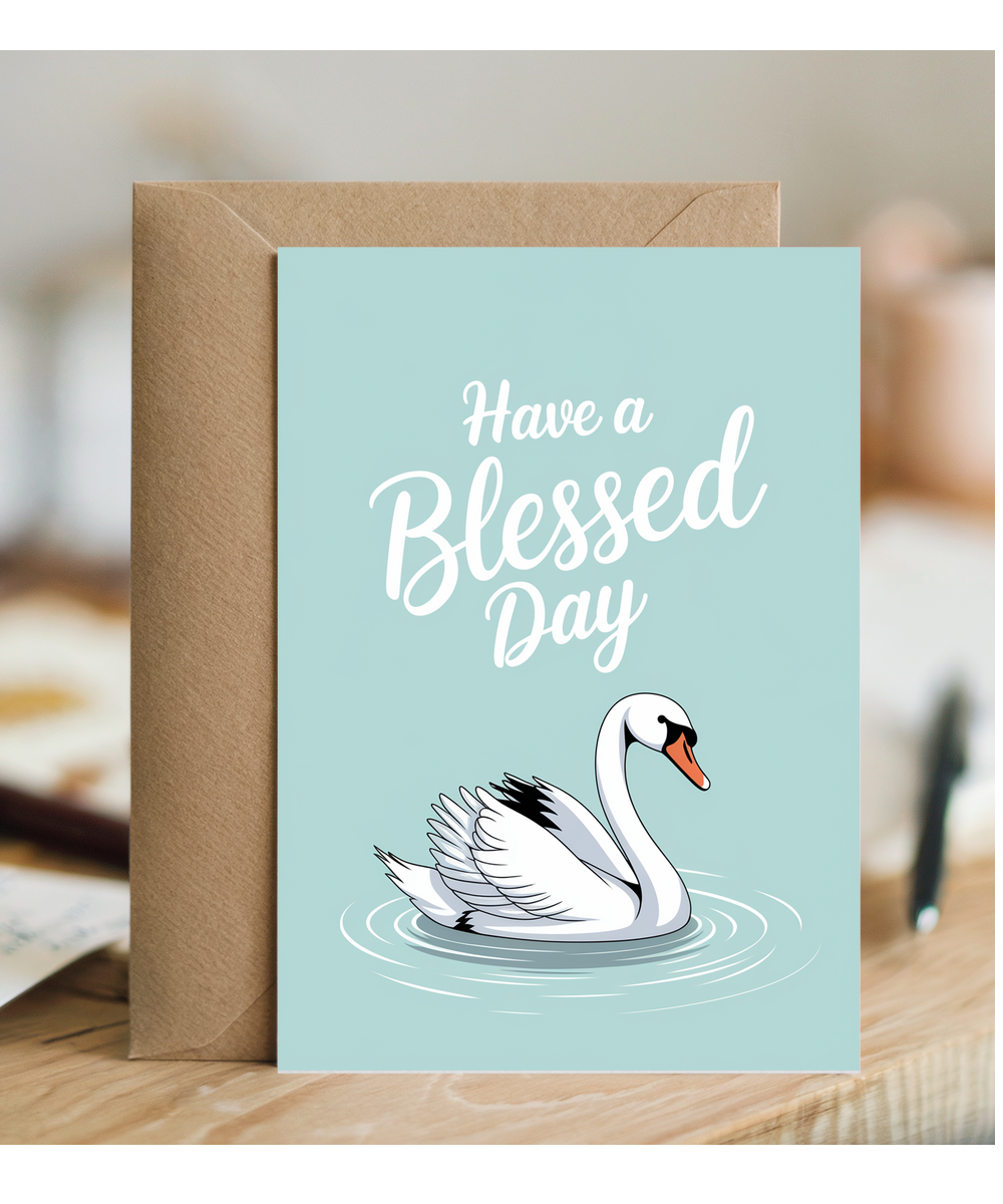 Have a Blessed Day Card Jesus thoughtful