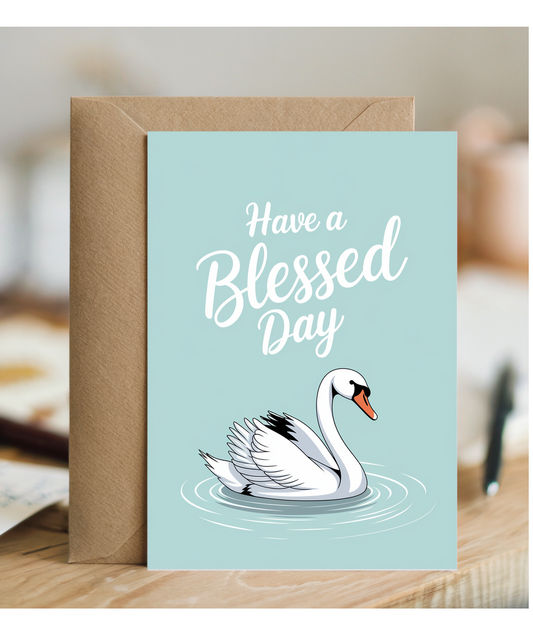Have a Blessed Day Card Jesus thoughtful