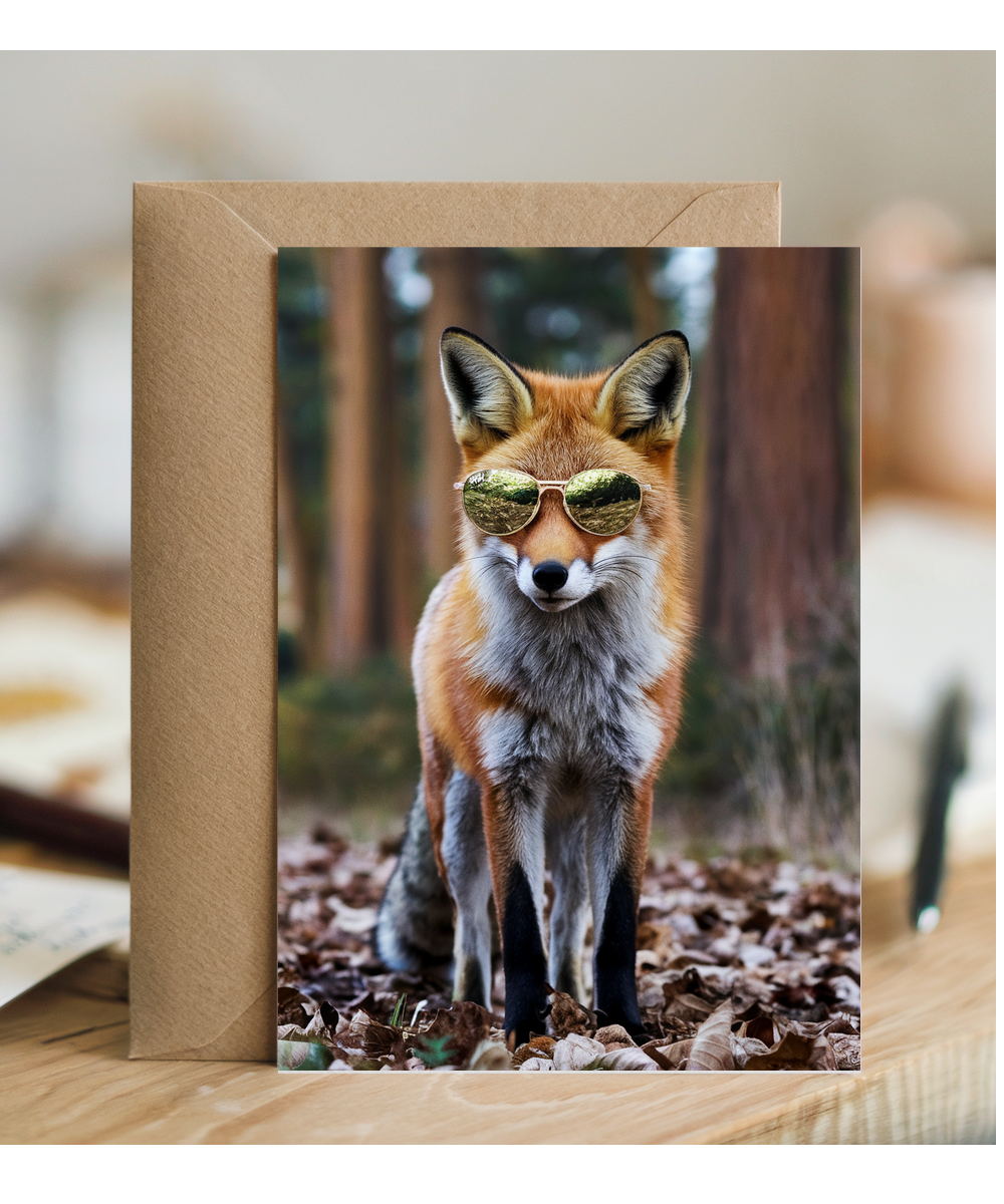 Fox in Mirrored Glasses