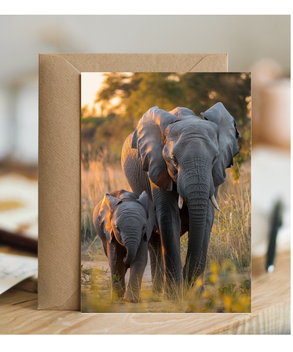 Mother elephant and her baby