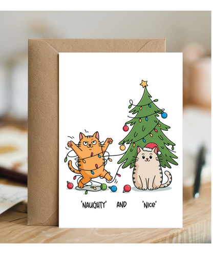Christmas naughty and nice cats