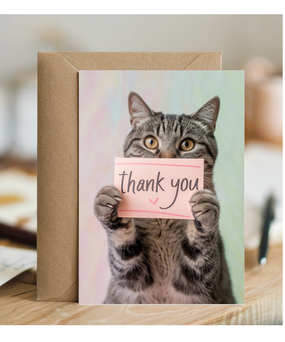Thank You with Cat with a ThankwithYou Note