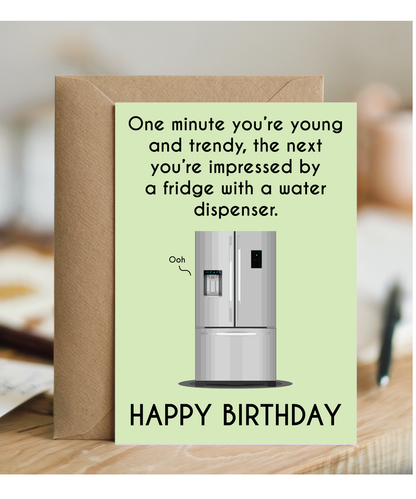 One minute you're young, the next your impressed by a fridge