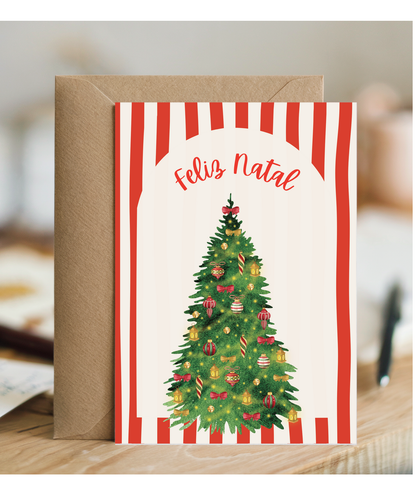 trendy Merry Christmas Feliz Natal Portuguese