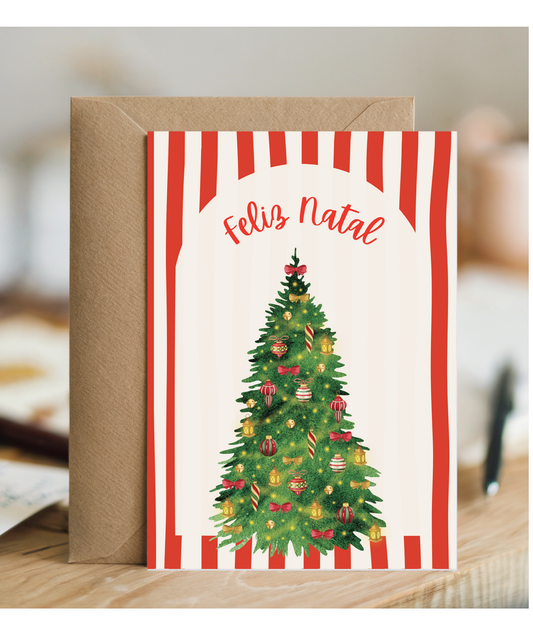 trendy Merry Christmas Feliz Natal Portuguese