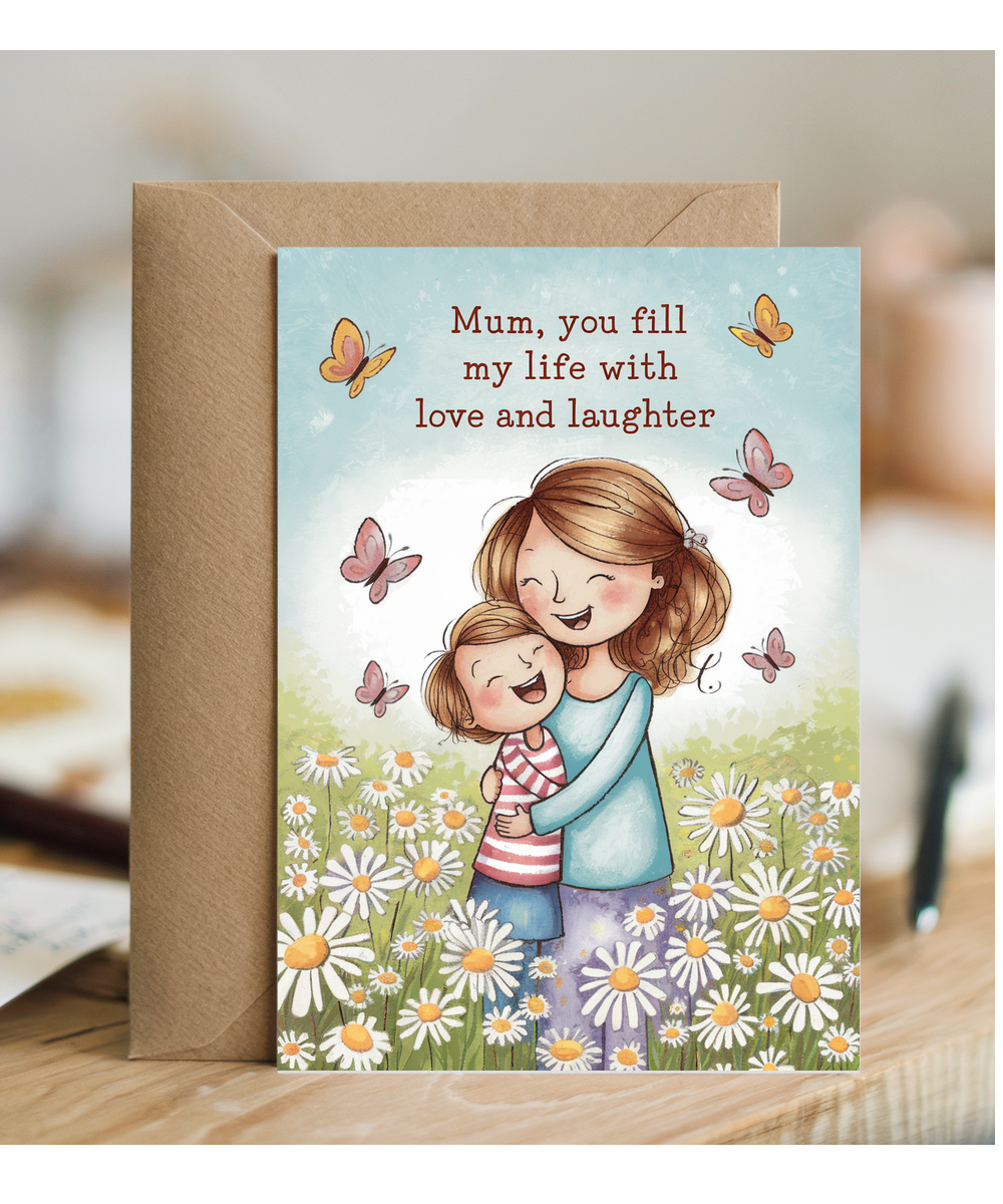 Mum, You Fill My Life with Love and Laughter Mothers Day Card
