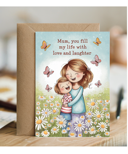 Mum, You Fill My Life with Love and Laughter Mothers Day Card