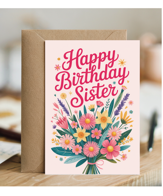 Pretty bouquet Happy Birthday Sister