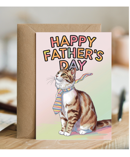 Happy Father's Day - Cat with a Tie