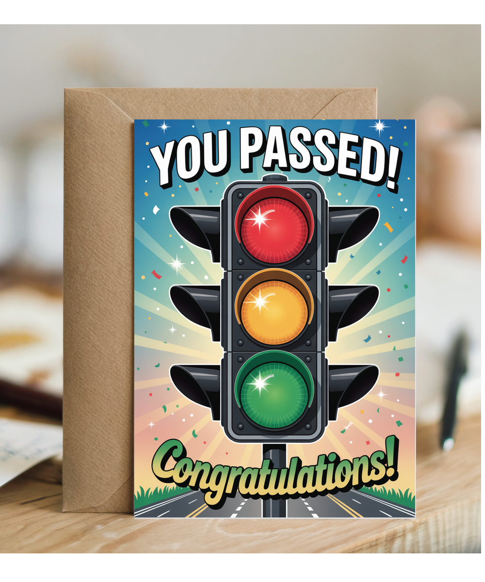 you passed! congratulations red lights