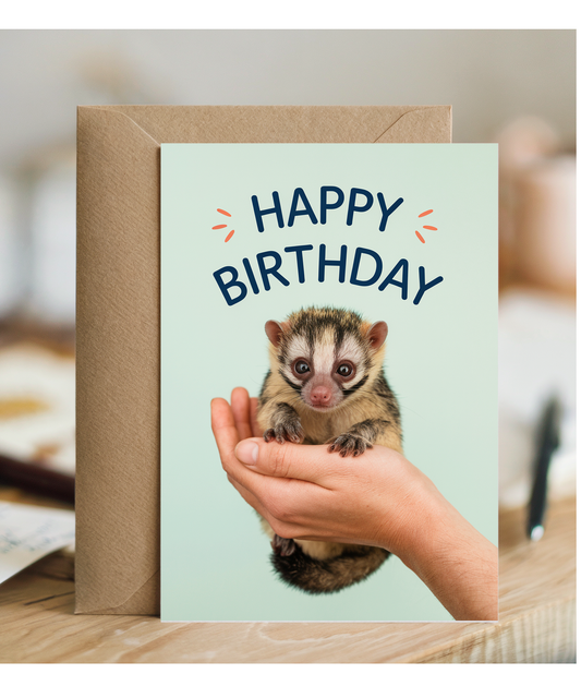 Birthday card Miniture civet cute funny