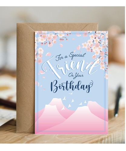 For a Special Friend on Your Birthday Cherry Blossom