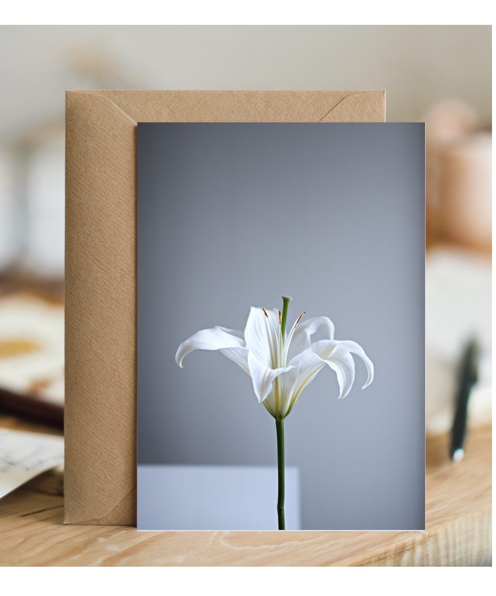 Single elegant white lily