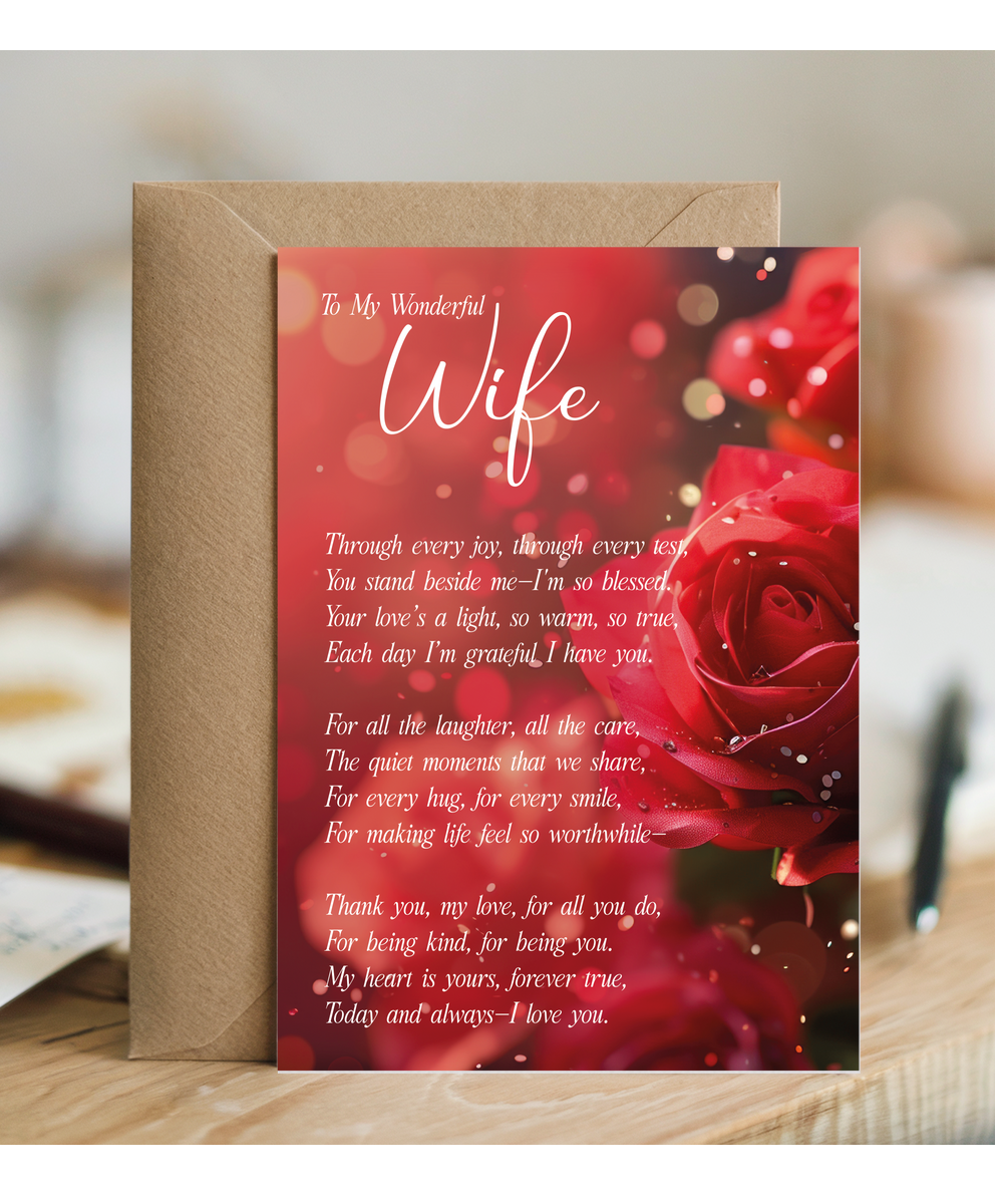 Romantic To My Wonderful Wife