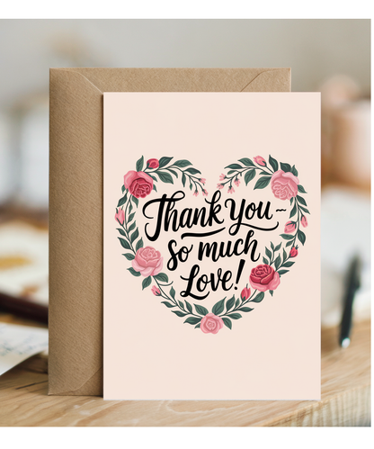 Thank You Card So Much Love Yorkshire
